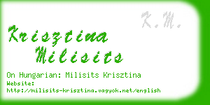krisztina milisits business card